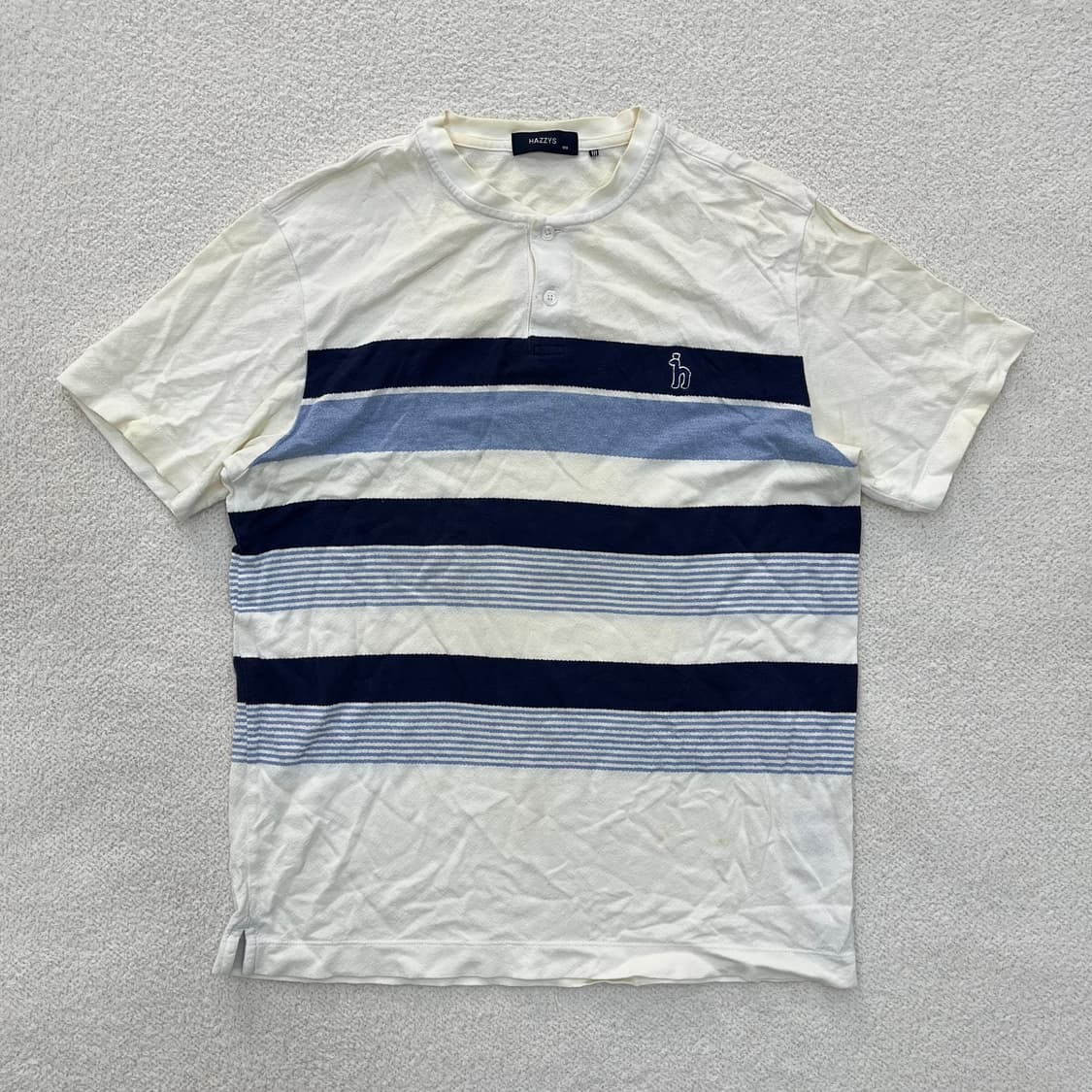 100 헤지스 헨리넥 반팔 티셔츠 0303M 상품이미지1