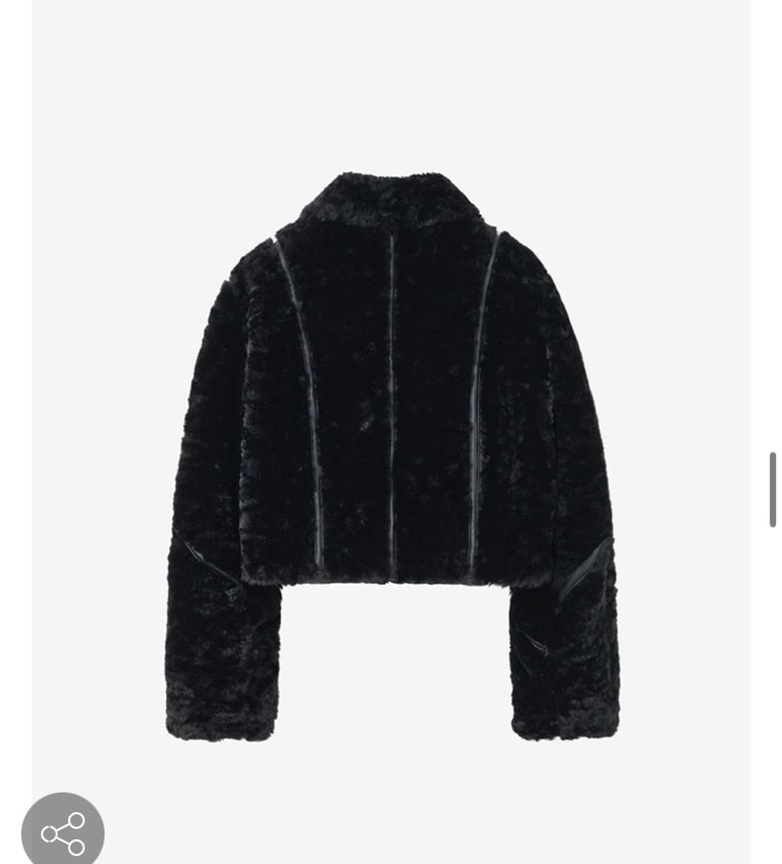 인사일런스우먼 레더 바인딩 에코 퍼 점퍼 상품이미지2