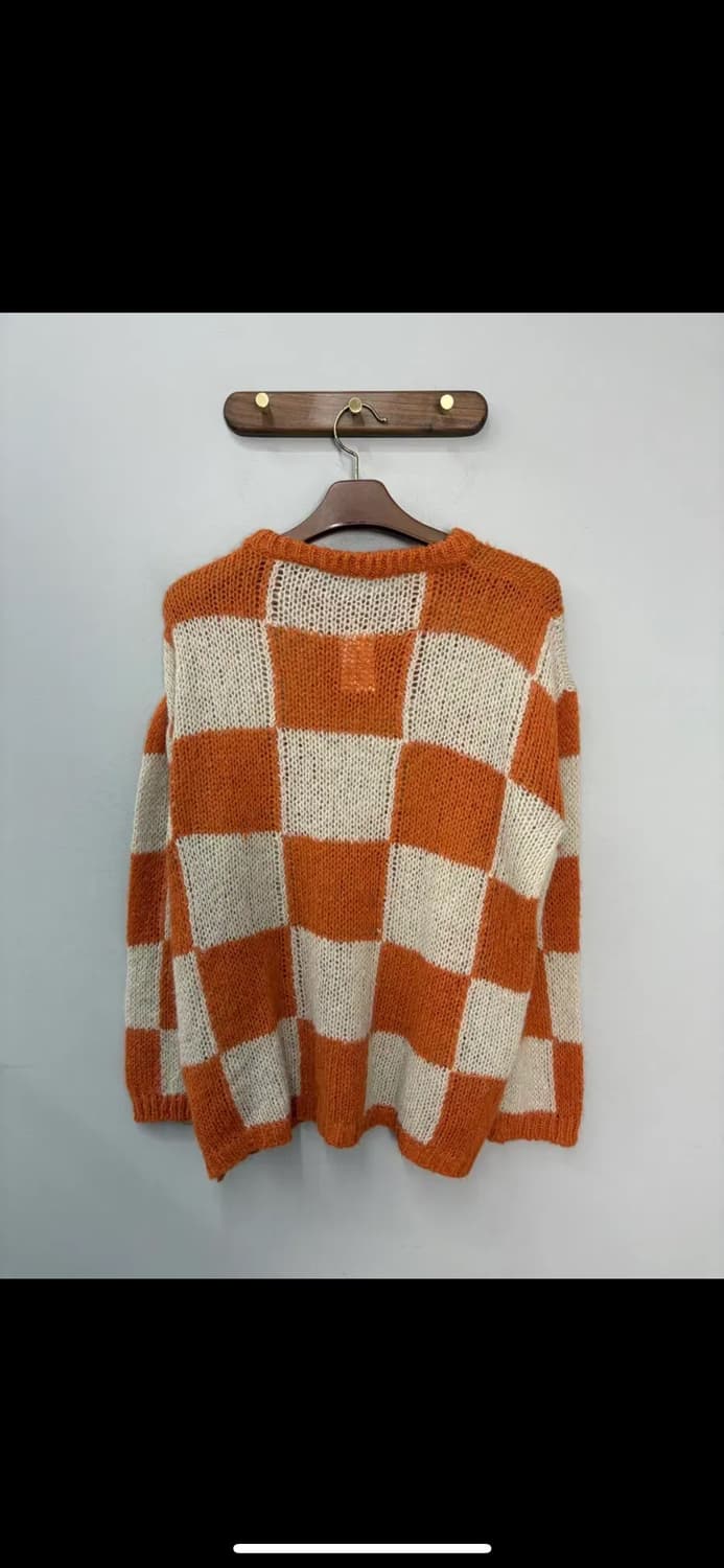 더오픈 프로덕트 체커보드 니트 H1960 상품이미지4