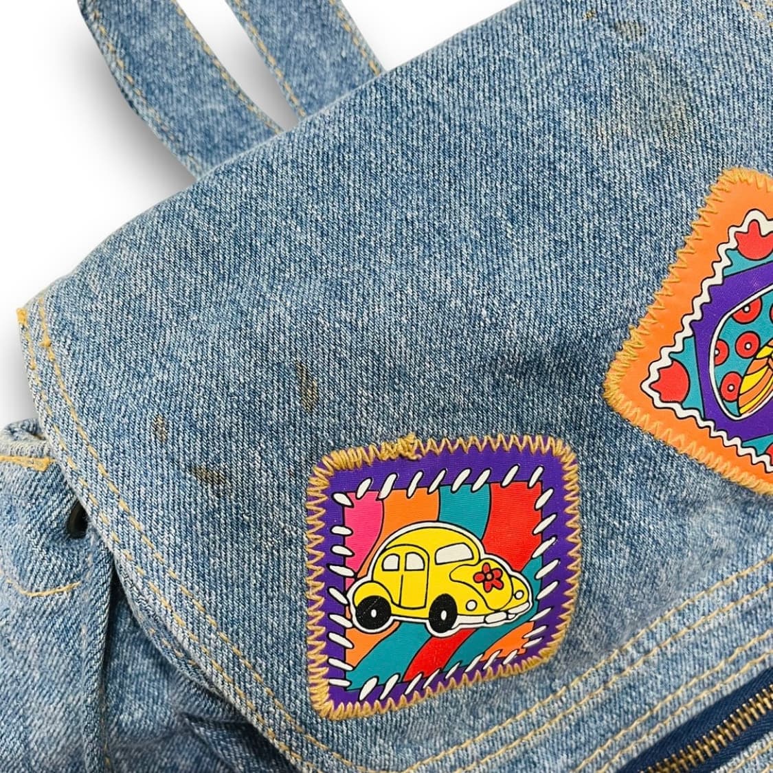 데님 y2k 멀티 키치 다중 패치 빈티지 백팩 상품이미지5