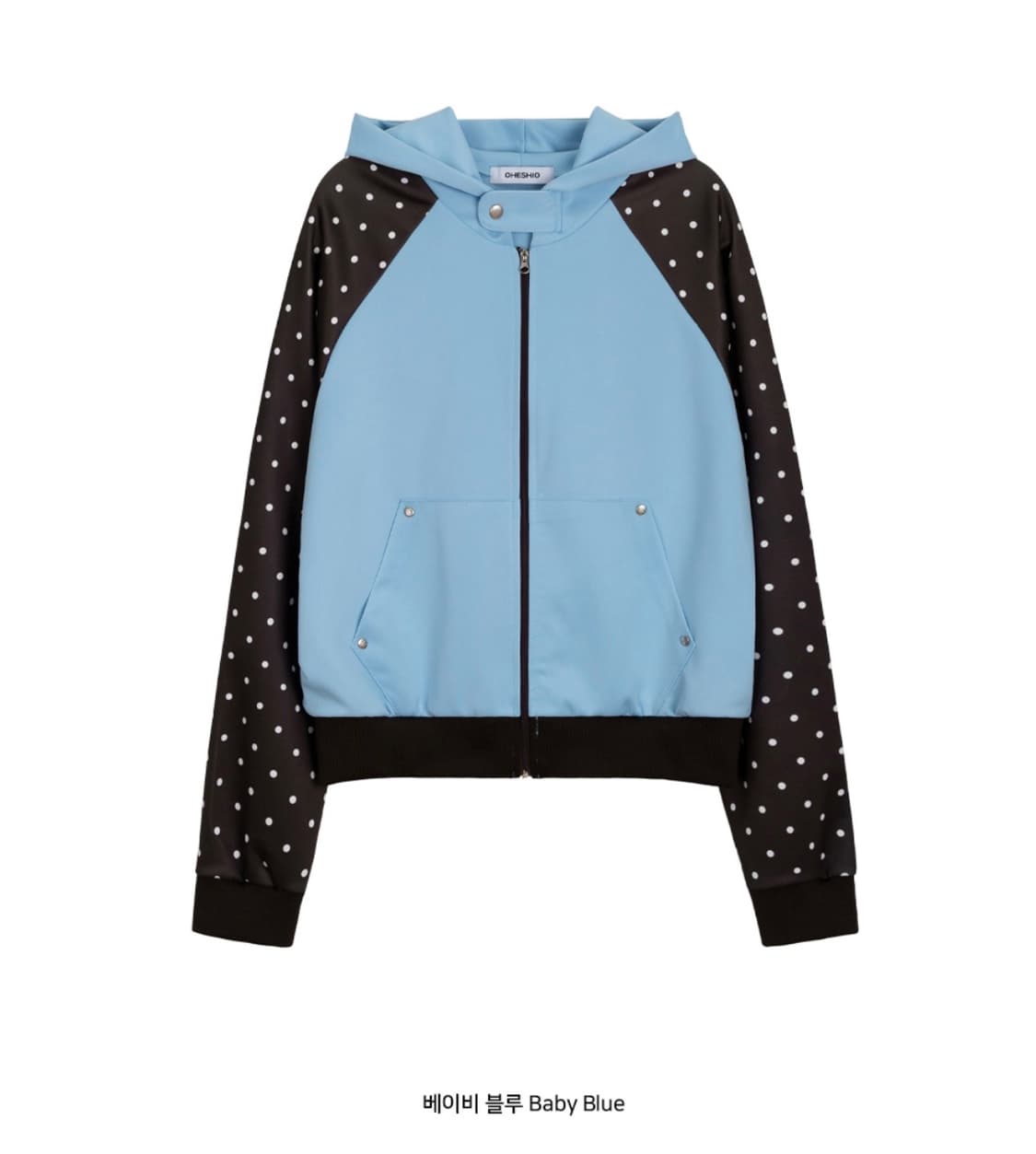 오헤시오 도트 후드집업 상품이미지2