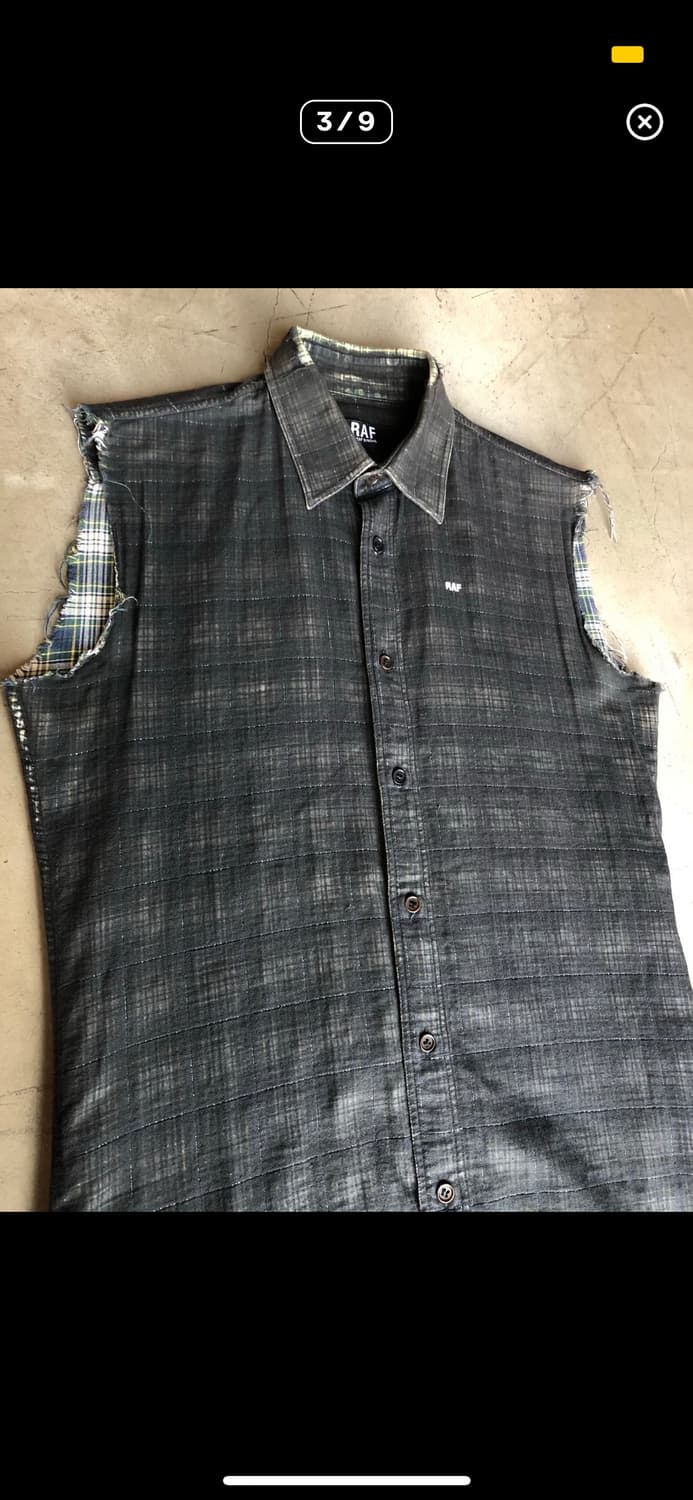 라프시몬스 RAF by SIMONS Cut-off Check Shirt  상품이미지4
