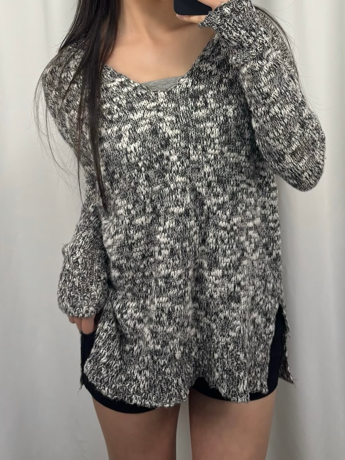 홀리스터 브이넥 니트 후드 상품이미지2