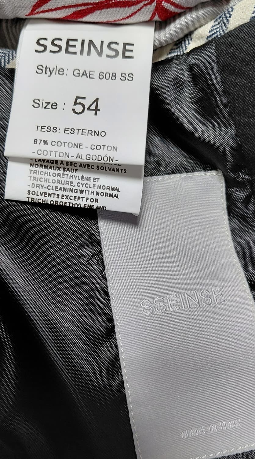 [Italy] 쎈시(SSEINSE) 남성 면 블레이저 (54) 상품이미지5
