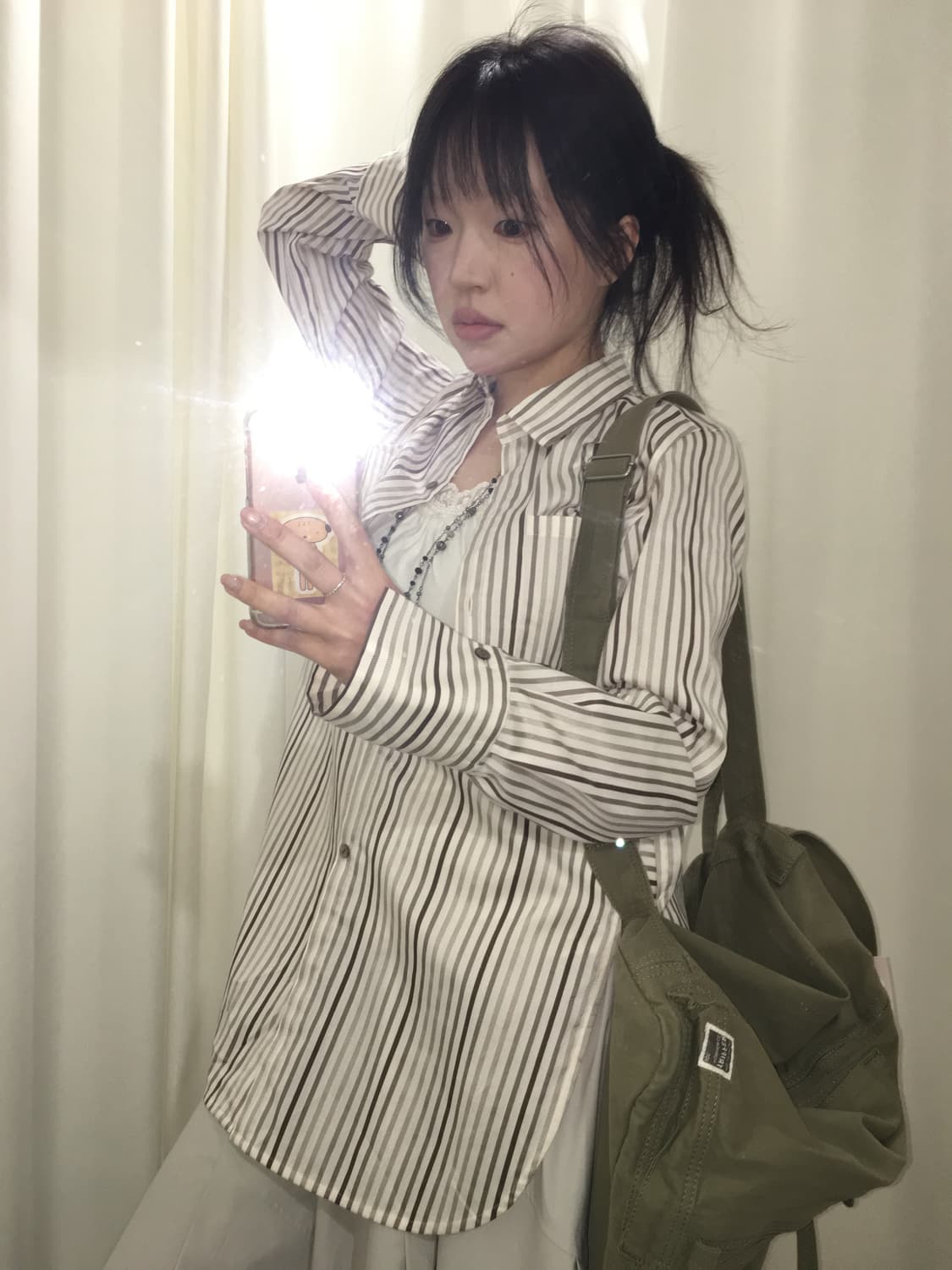 조르쥬레쉬 스트라이프 y2k 포멀 셔츠 상품이미지4