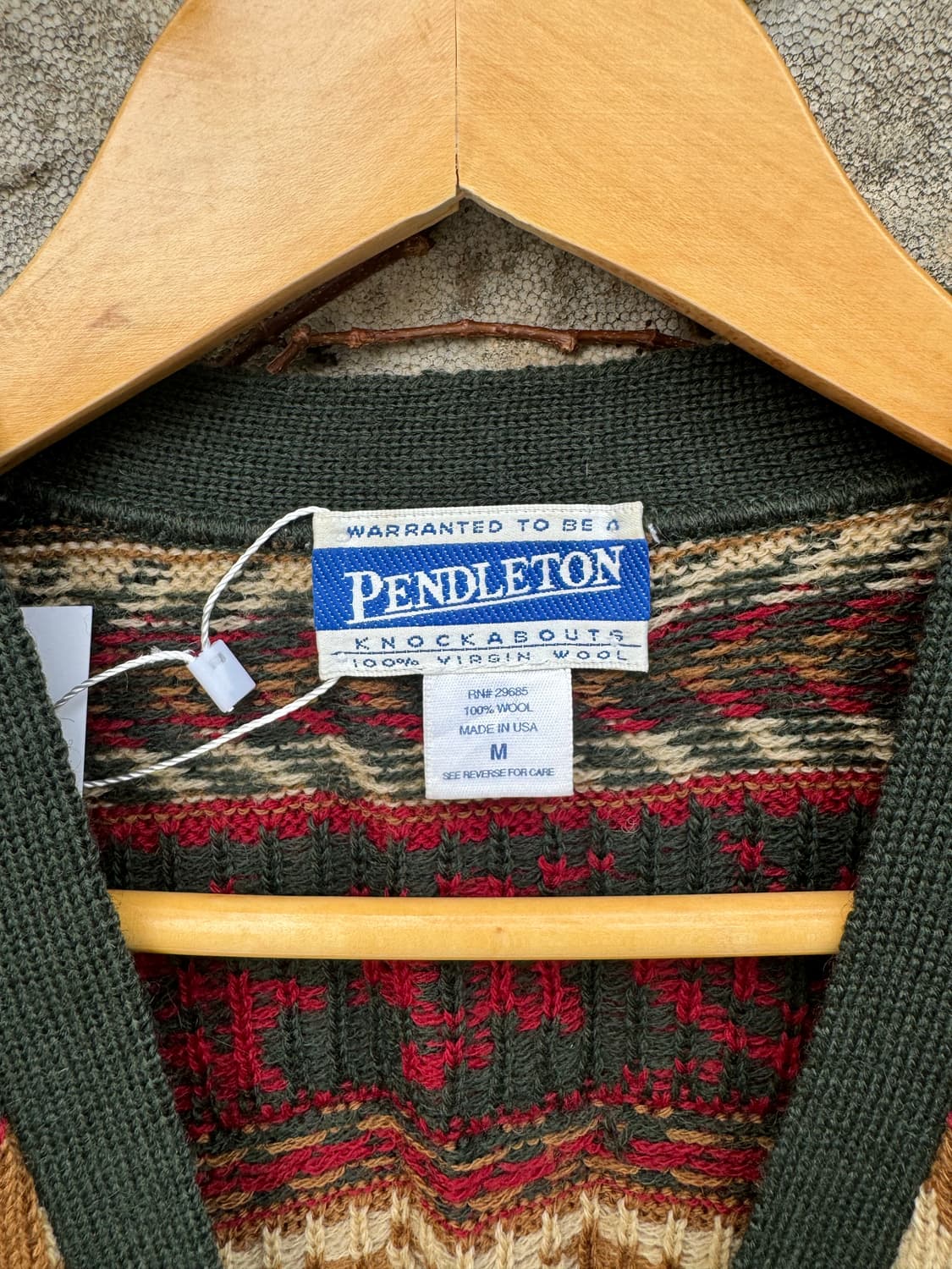 90s pendleton usa 펜들턴 페어아일 울 니트 베스트 상품이미지3