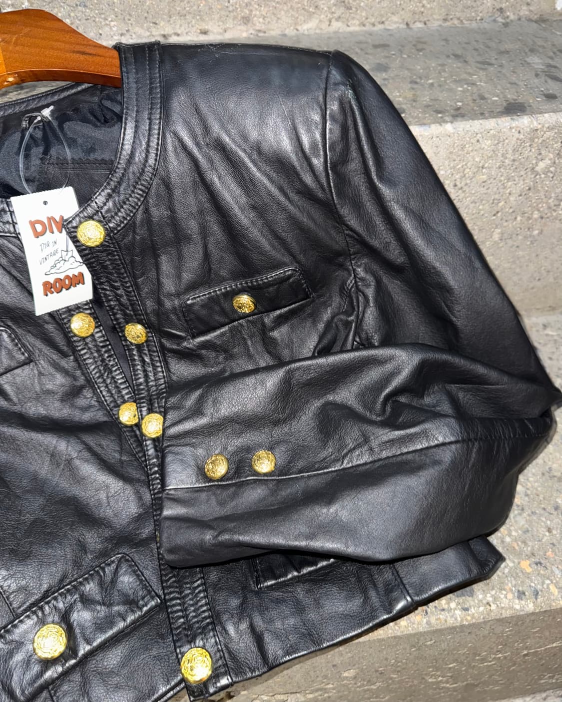 빈티지 크롭 레더재킷  상품이미지8