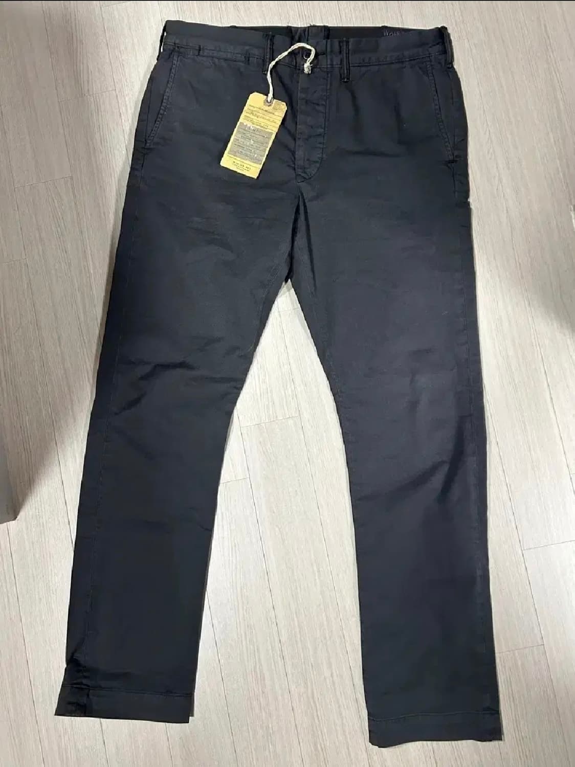 [34x32]더블알엘 rrl　 오피서 가먼트다잉 치노 팬츠 블랙 상품이미지2