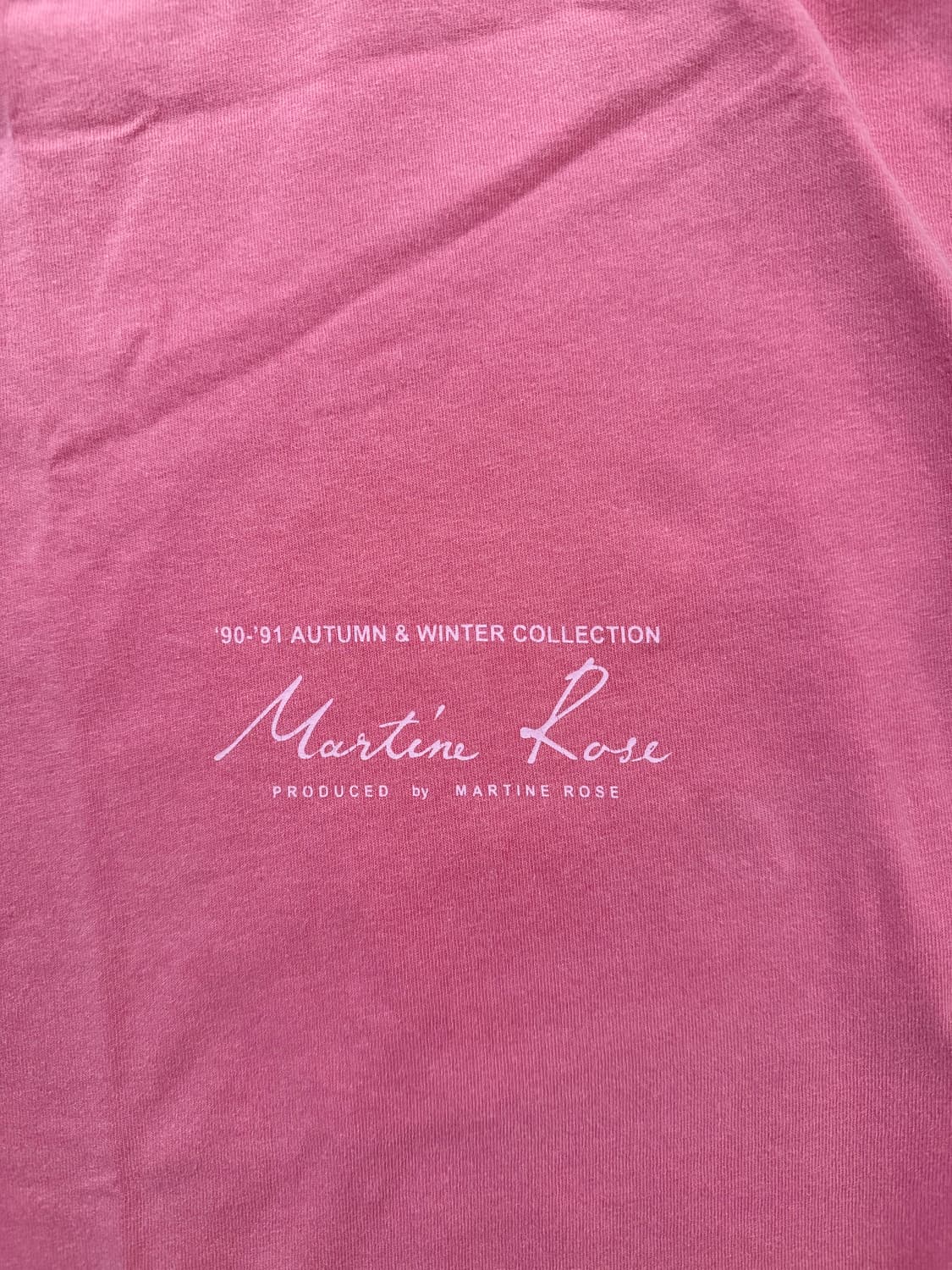 martine rose funnel neck pink 마틴로즈 티셔츠 상품이미지4