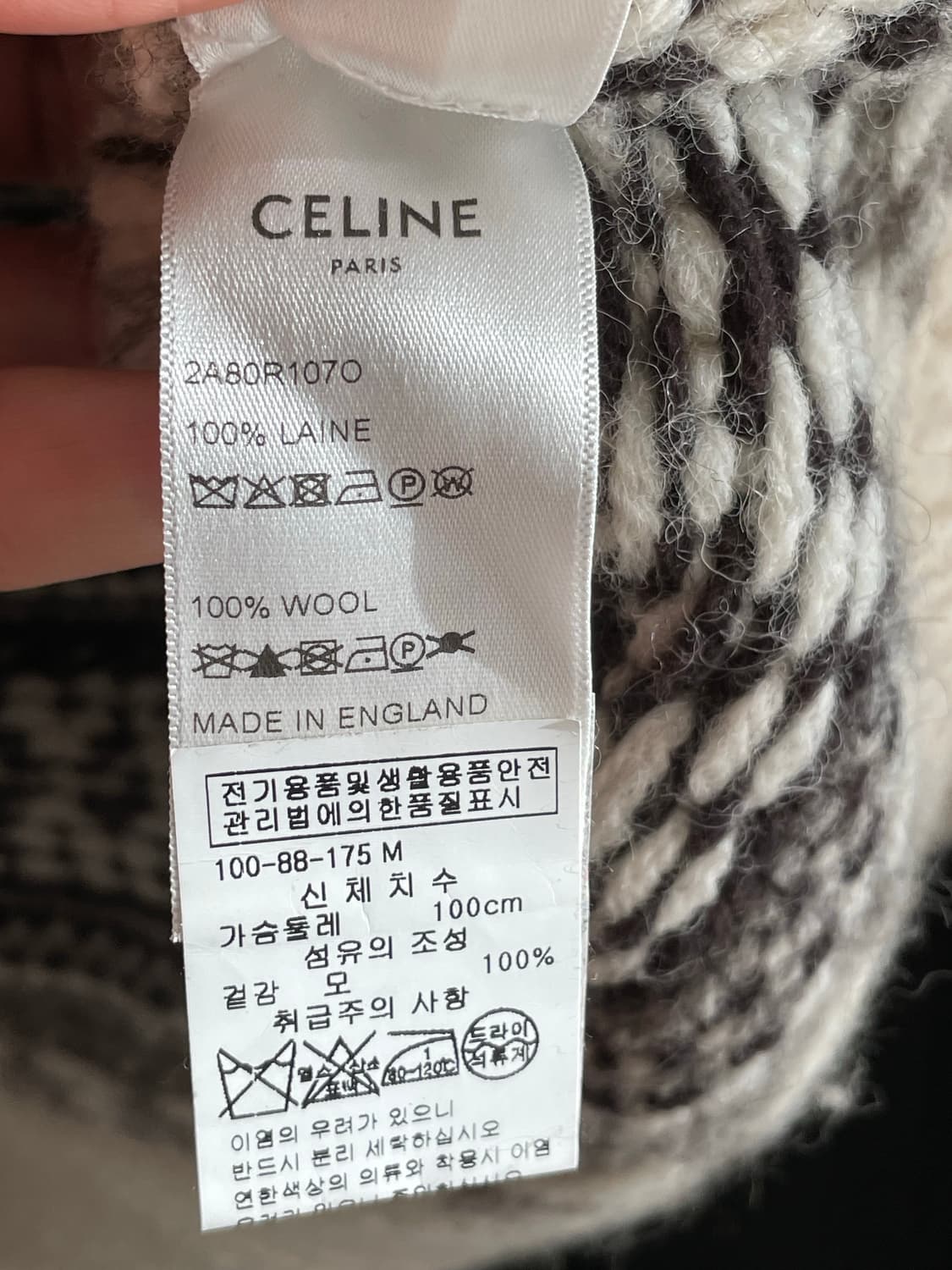 셀린느 21fw 셰트랜드 바하 후디 스웨터 (NCT 태용님 착용) M 상품이미지8
