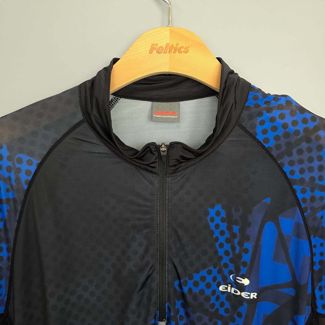 아이더 Eider 기능성 반집업 티셔츠 블루/블랙 L 상품이미지2