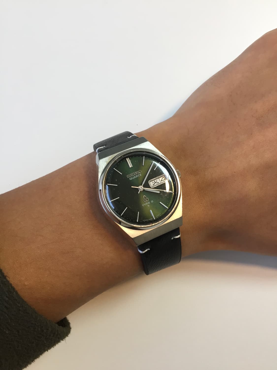 70s seiko type 2 olive dial quartz 상품이미지6