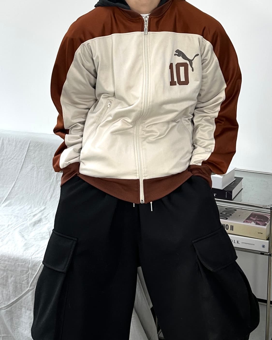 푸마 90s 브라운 배색 트랙탑 L 상품이미지1