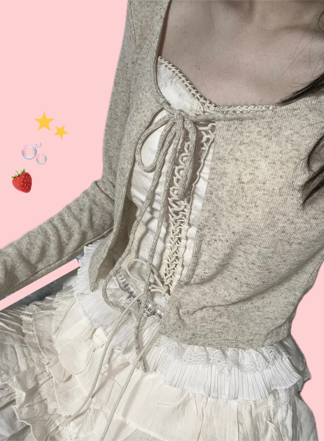 빈티지 아이보리 히메온나 코디🍓🎀✨ 상품이미지1