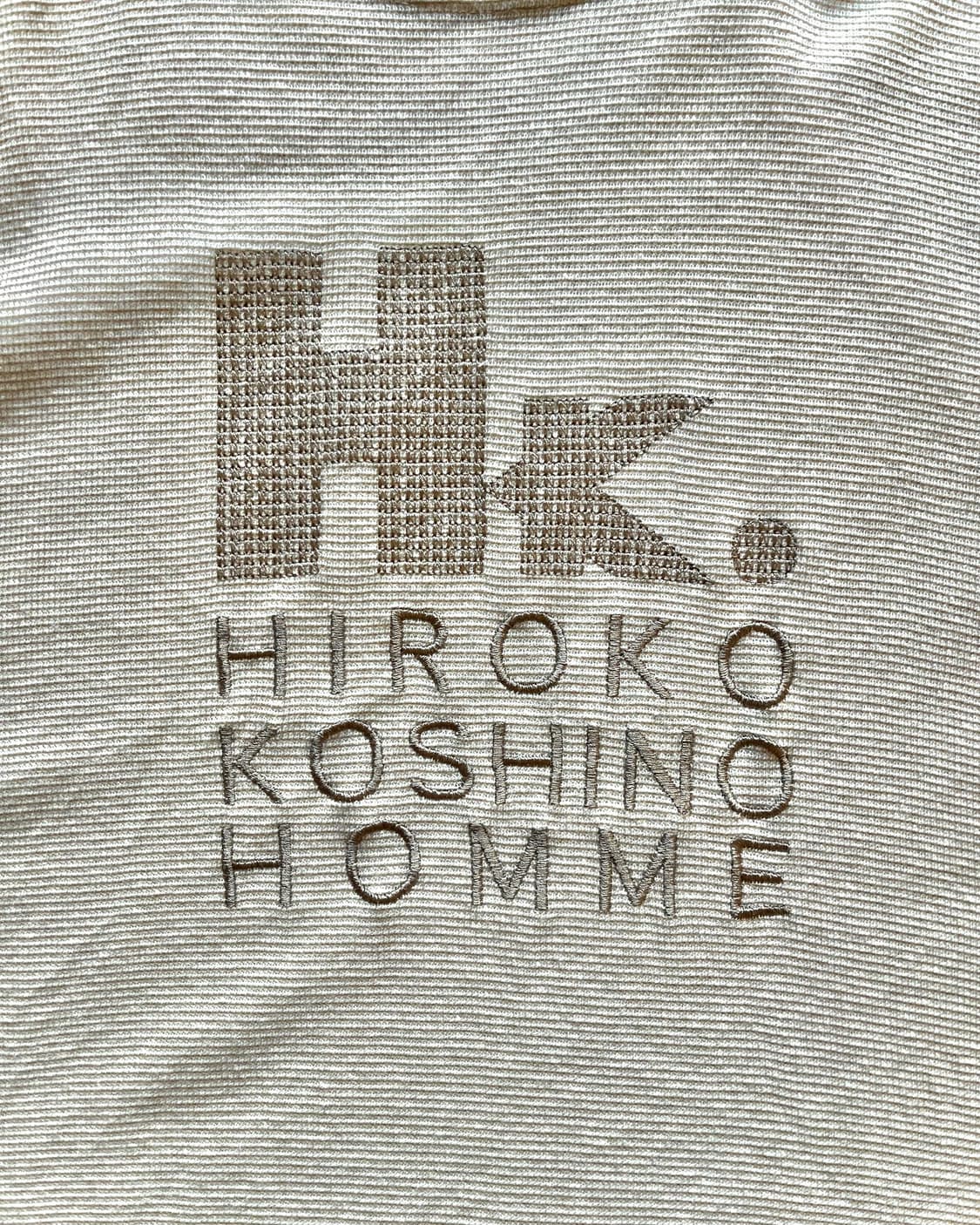 90s HIROKO KOSHINO Waffle 1/2 T-Shirt 상품이미지5