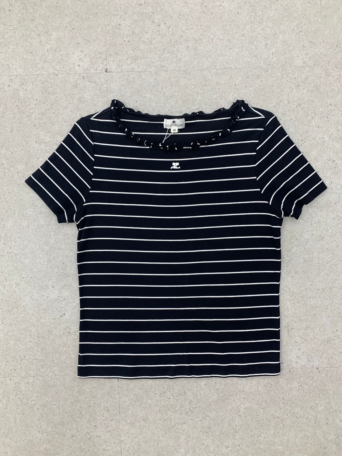 Courreges 꾸레쥬 프릴 반팔 티셔츠 상품이미지1