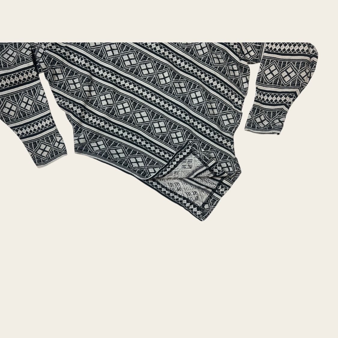 T062 빈티지 INNIR 모노 자카드 스웨터 M 상품이미지3