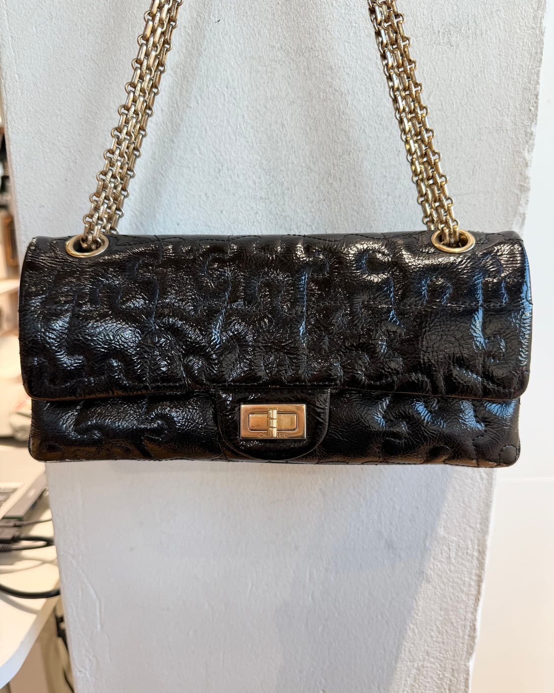 샤넬 블랙 2.55 퍼즐 직소 더블 플랩백 상품이미지3