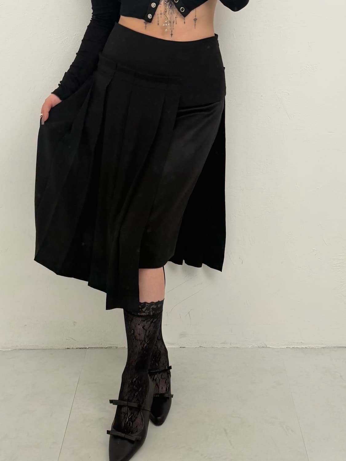 DKNY 언발 플리츠 스커트  상품이미지3