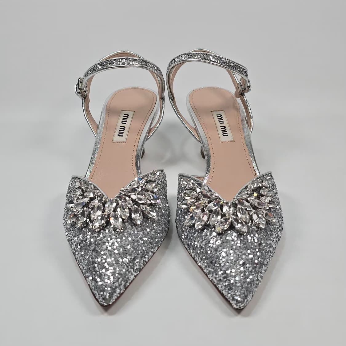 미우미우 여성 글리터 슬링백 펌프스 ( 245 ) 상품이미지2