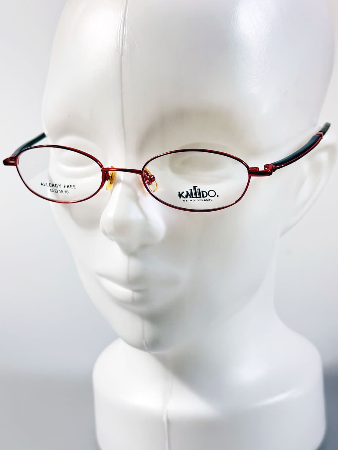 90s KALEIDO 레드 슬림 오벌 메탈 빈티지 안경 상품이미지8