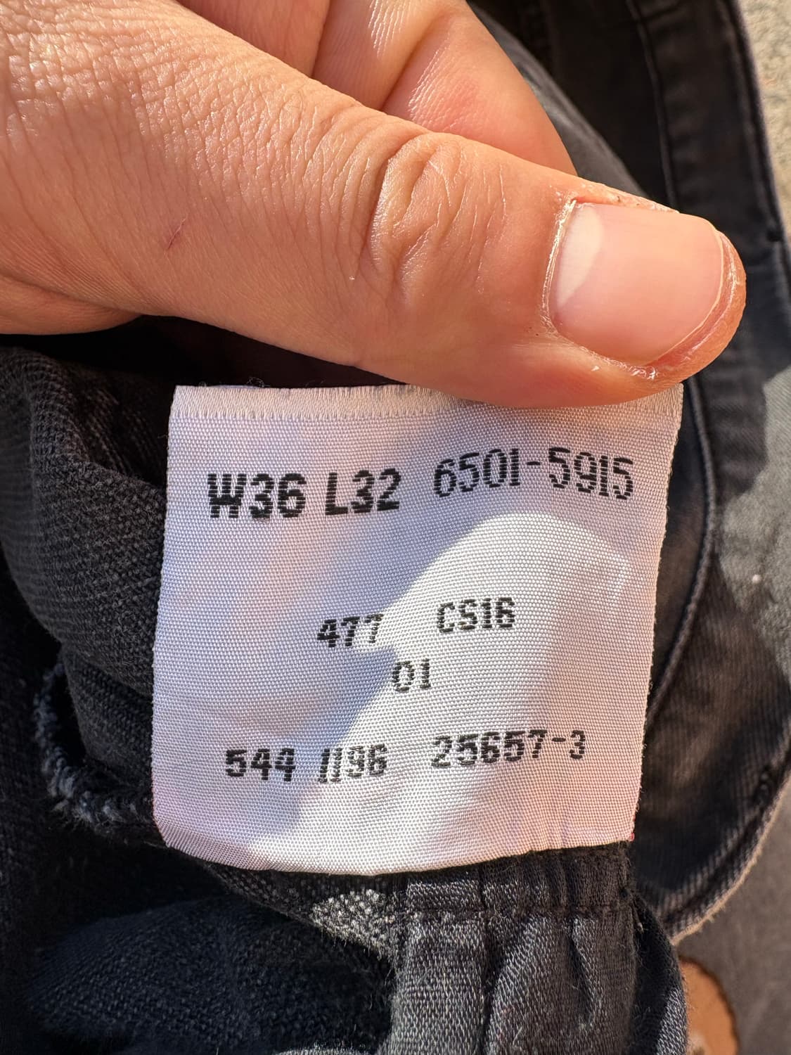 90s 리바이스 501 블랙 흑청 데님 팬츠 상품이미지8