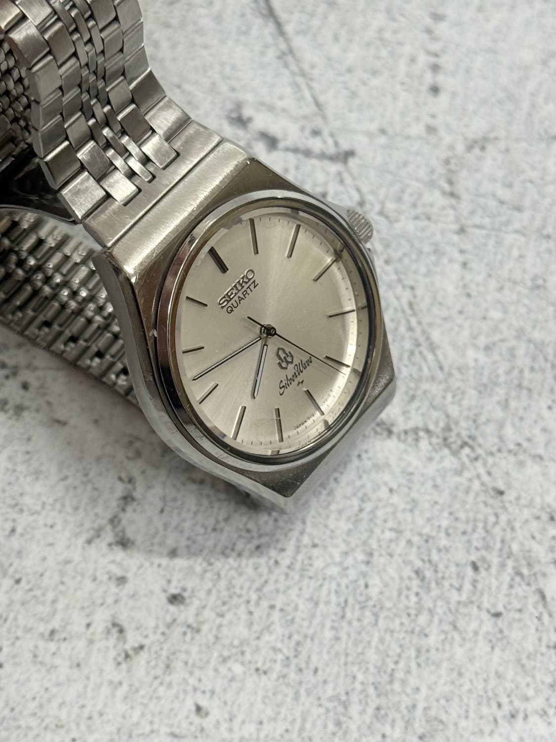 80s 빈티지 세이코 실버웨이브 쿼츠 상품이미지5