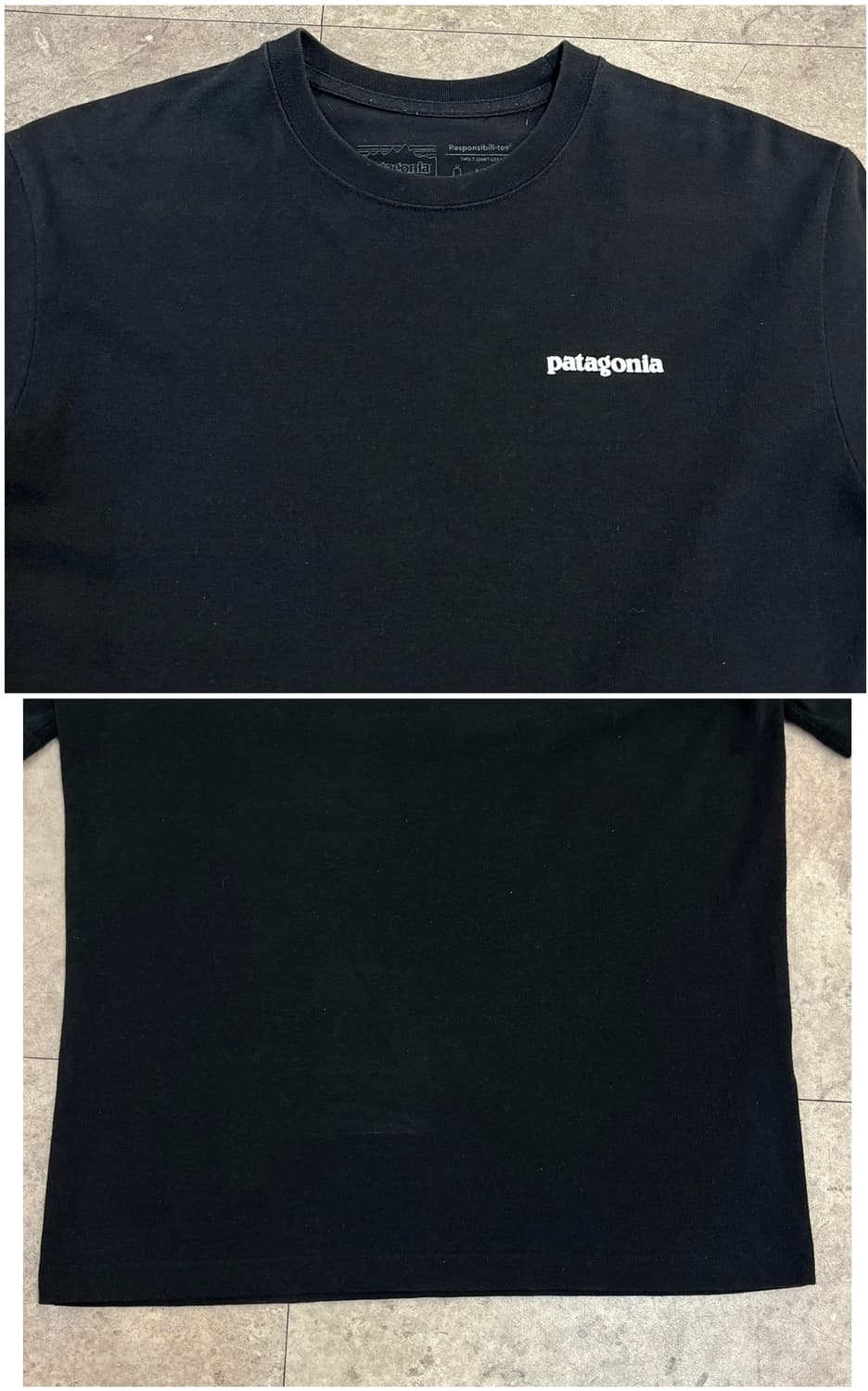 파타고니아 반팔티 블랙 M #csz4046 상품이미지5