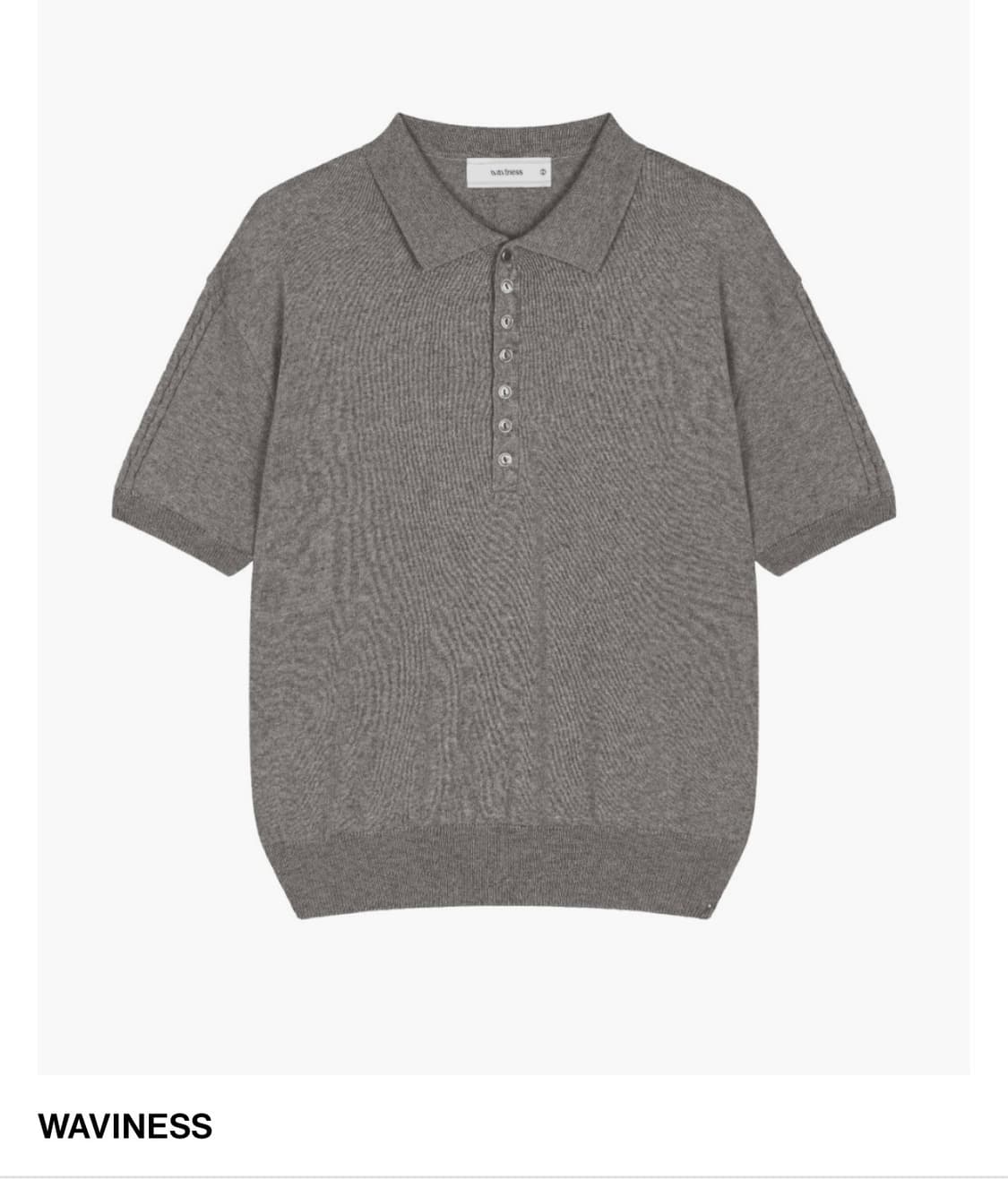 웨이비니스 Linear Bloom Half Collar knit Grey 상품이미지1