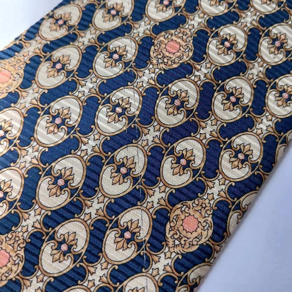 베르사체 실크 옐로우 패턴 넥타이 10.2cm B등급 E839 상품이미지8