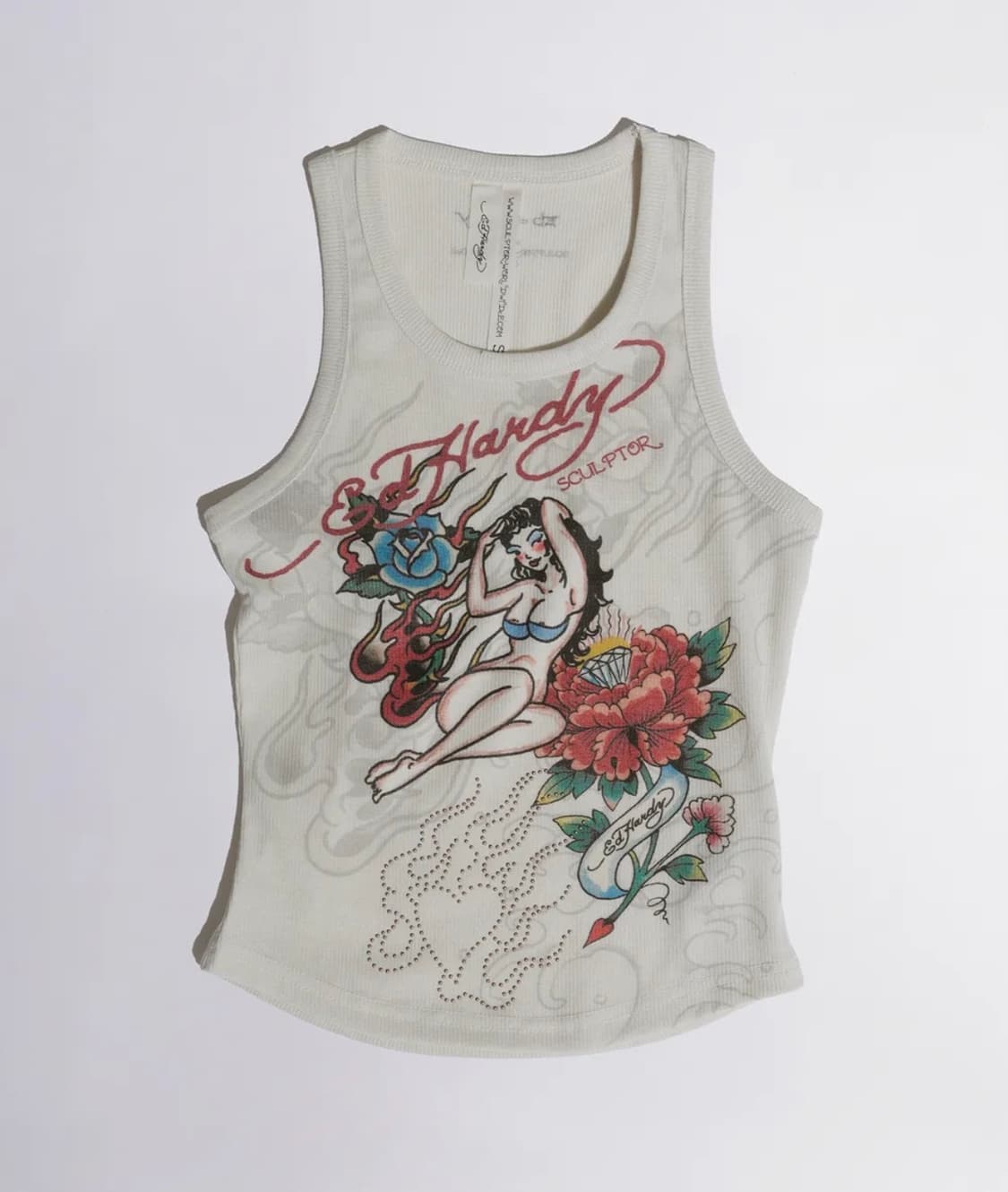스컬프터 X 에드하디 탱크탑 크림 상품이미지1