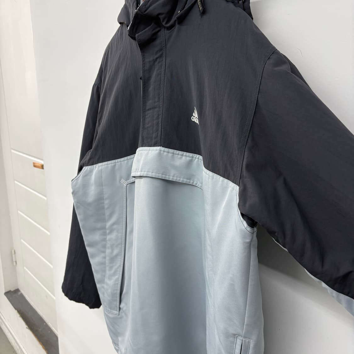 아디다스 블랙/회색 아노락 후드 자켓 남성 XL 상품이미지3