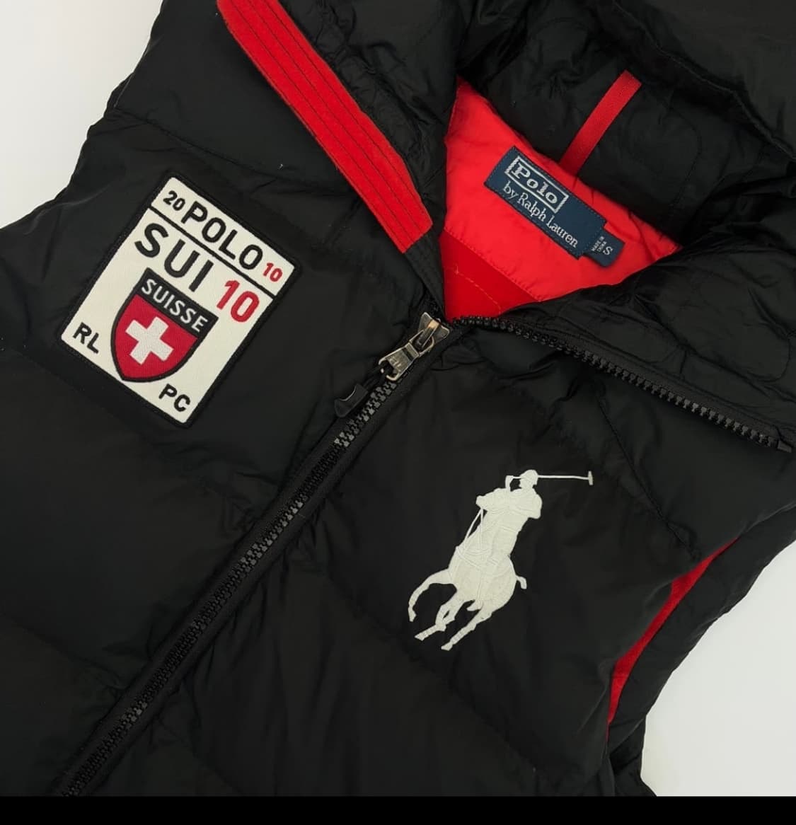 폴로 랄프로렌 자수 스위스 블랙 푸퍼 베스 트 패딩 상품이미지5