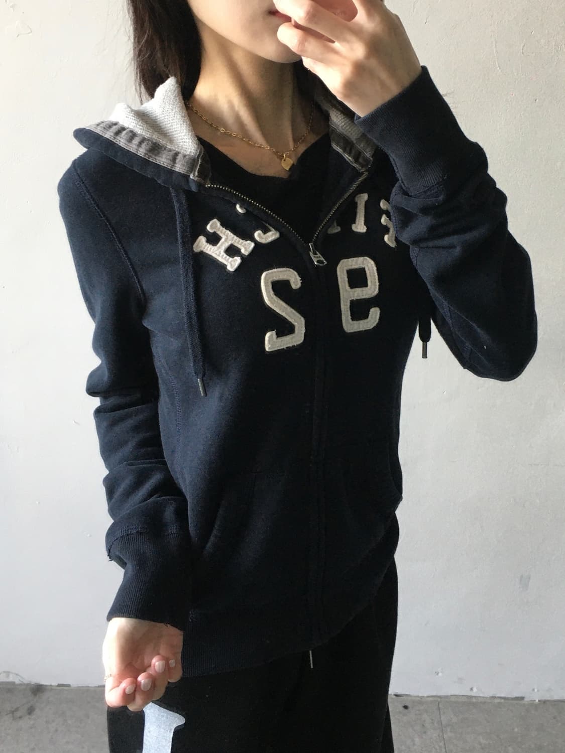 아베크롬비 넘버로고 후드집업 상품이미지2