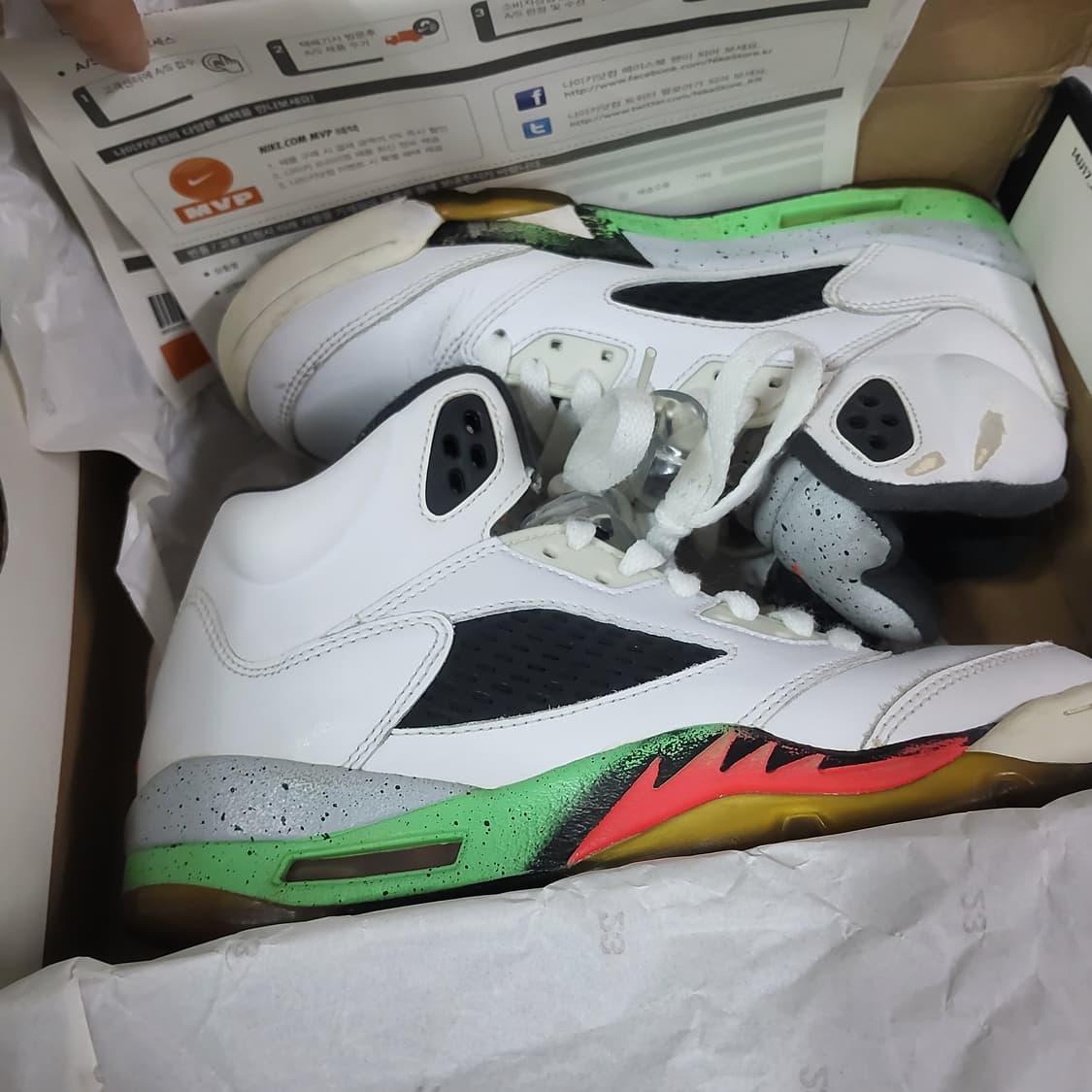 나이키 조던 5 레트로 스페이스잼 농구화 운동화 235 상품이미지8