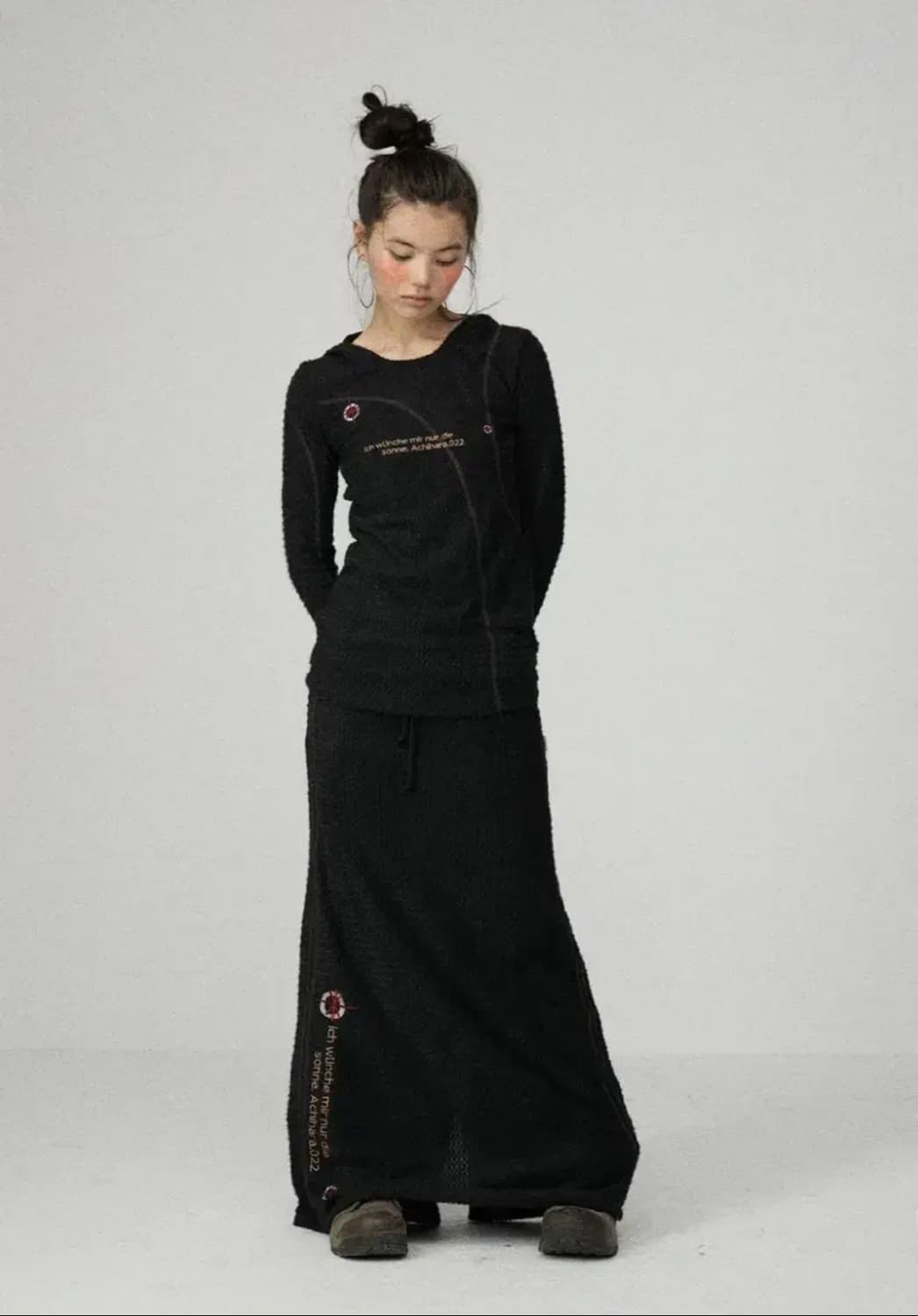 ACHIHARA 롱슬리브 + 롱스커트 세트 상품이미지1