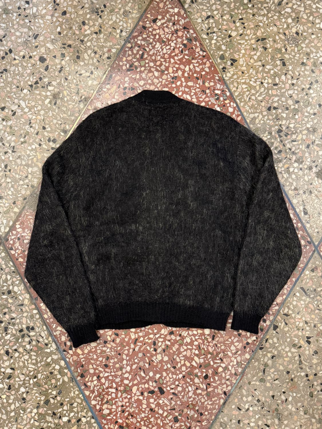 60s 블랙 모헤어 가디건 (XL) 상품이미지3