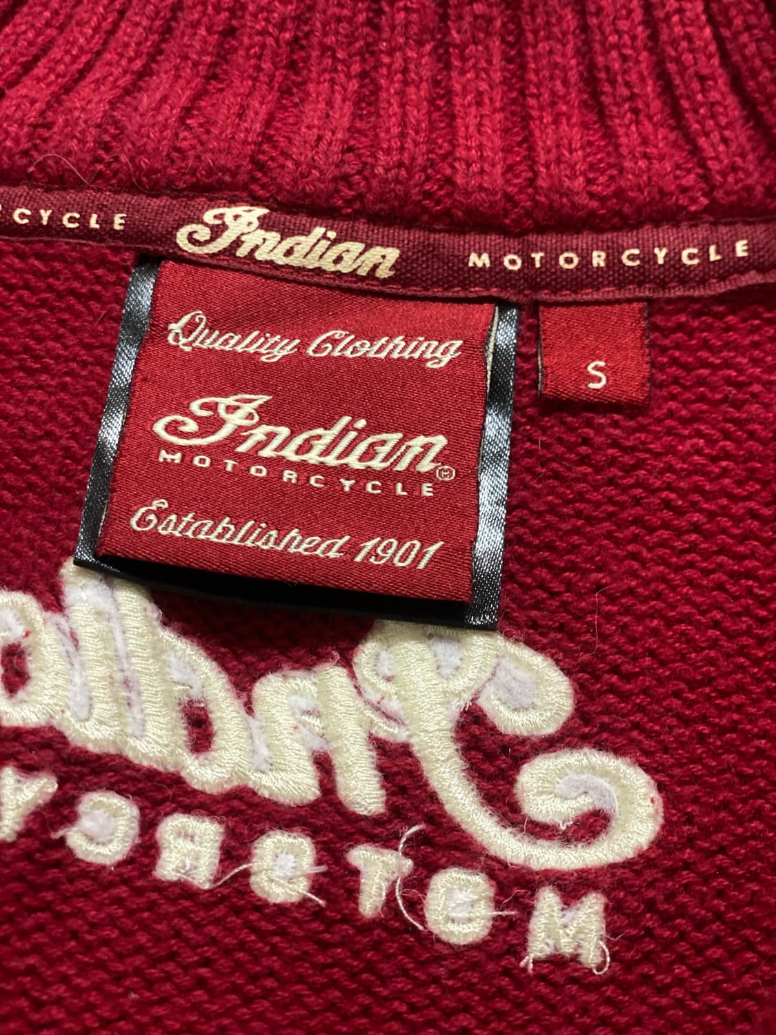인디언모터사이클 정품 하프 집업 니트 상품이미지3