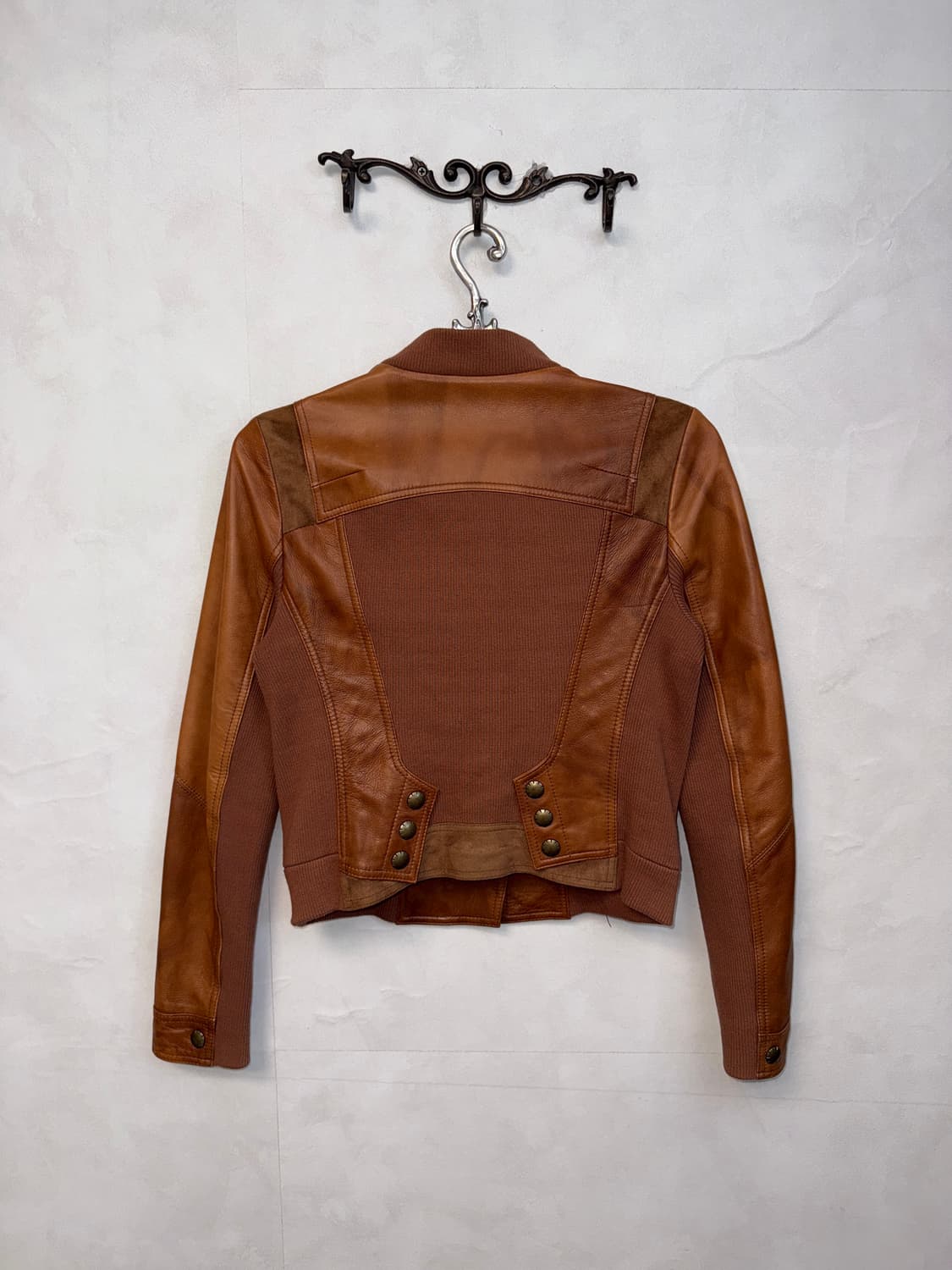 Camel brown lamb skin western detail jk 상품이미지3
