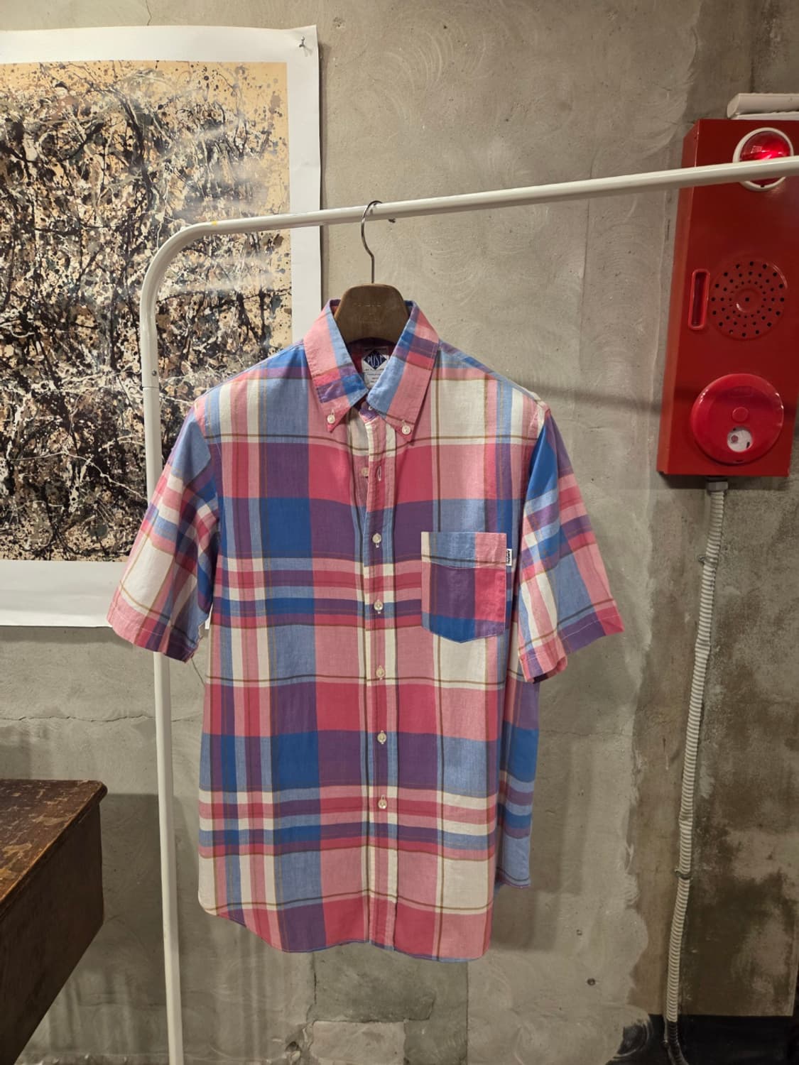 포스트 오버롤즈 마드라스셔츠 상품이미지2