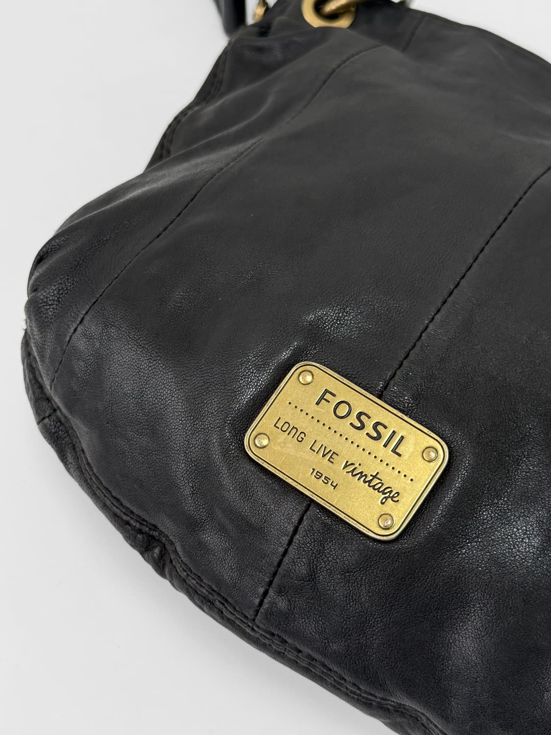 FOSSIL Vintage Black Leather 2-Way BAG 상품이미지4