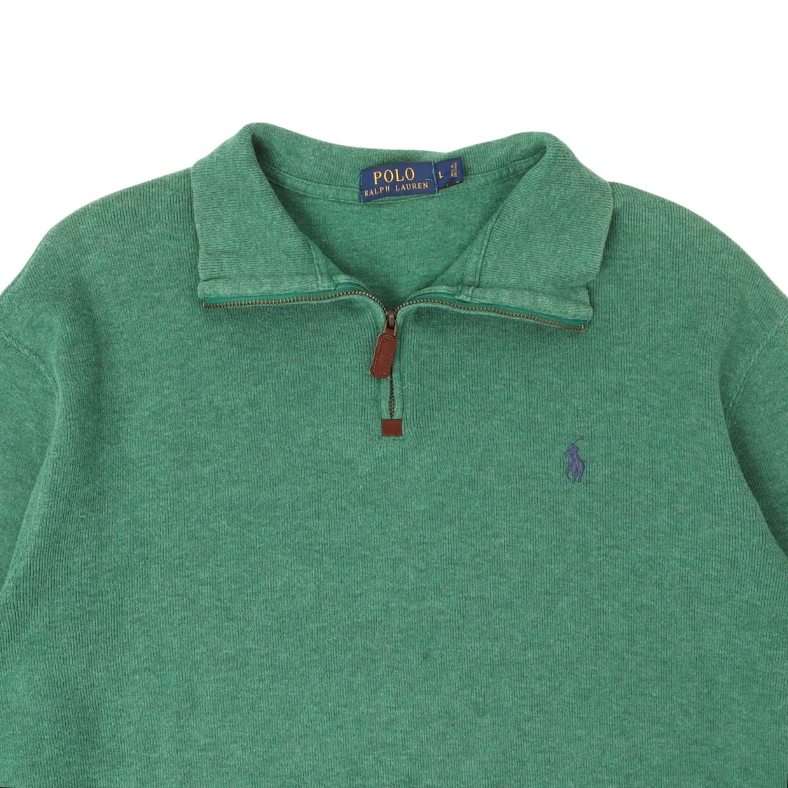 폴로 랄프로렌 그린 하프 집업 코튼 니트 상품이미지2