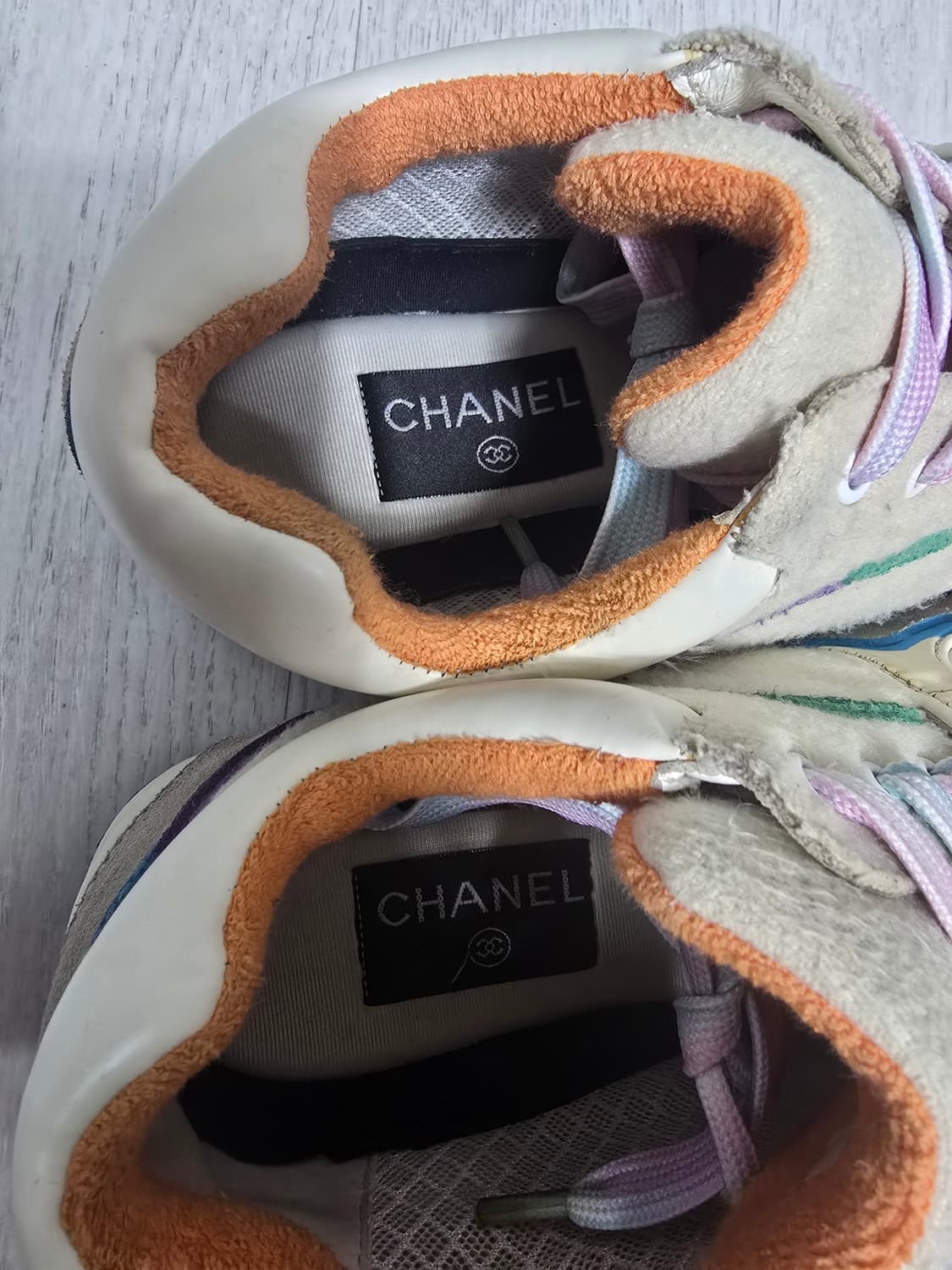 (정품) 샤넬 믹스드 파이버 스니커즈 38 (명품 여자 신발 크루즈) 상품이미지6