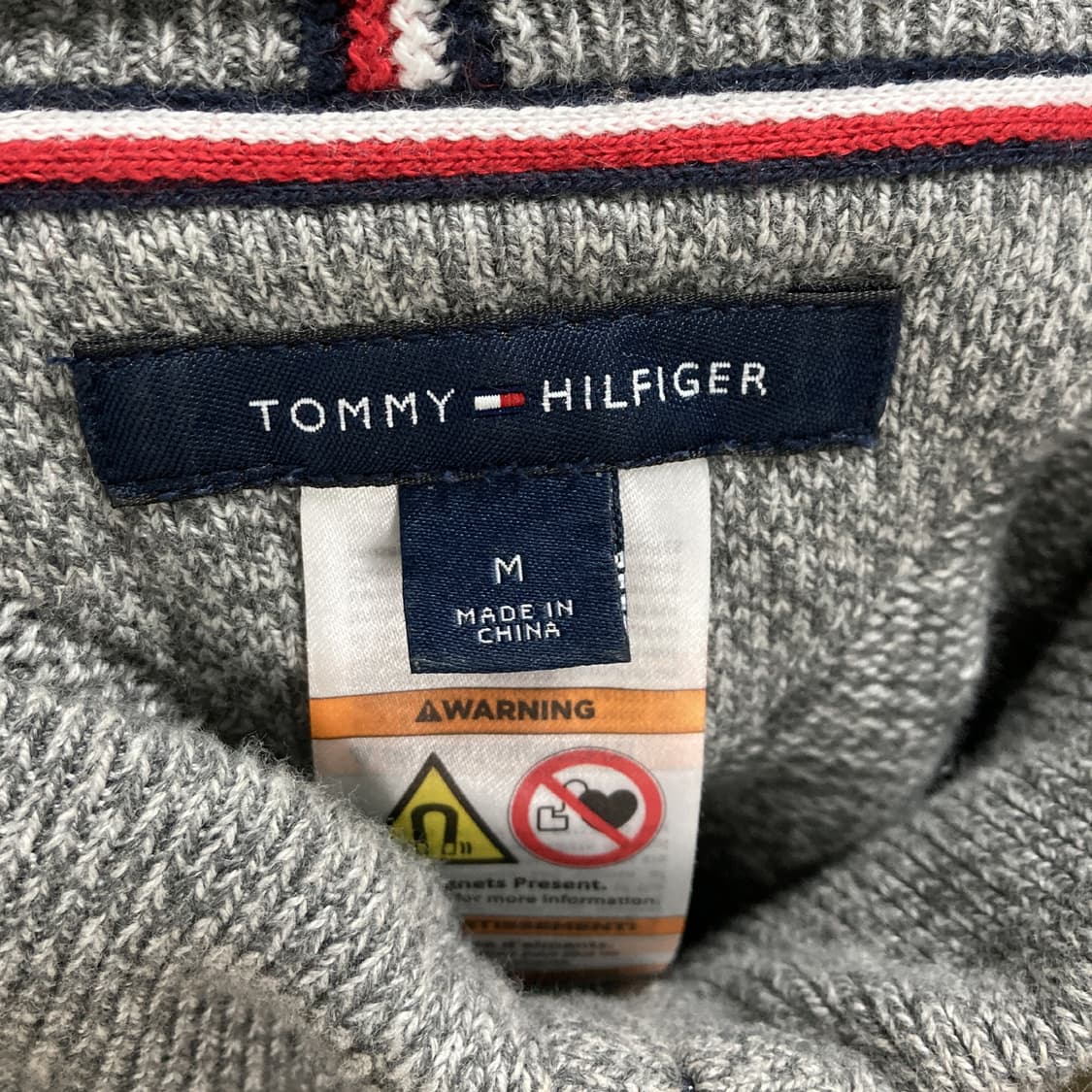 타미힐피거 남성코튼니트집업자켓 그레이 M  상품이미지4
