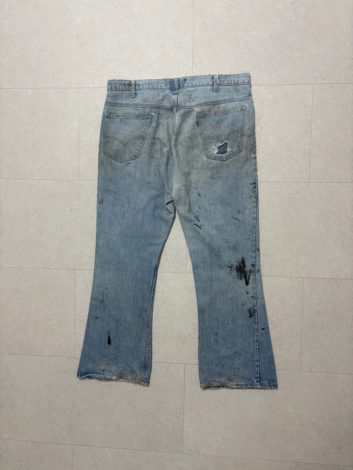 70s Levi's 646 벨바텀 트래쉬드 컨디션 상품이미지7