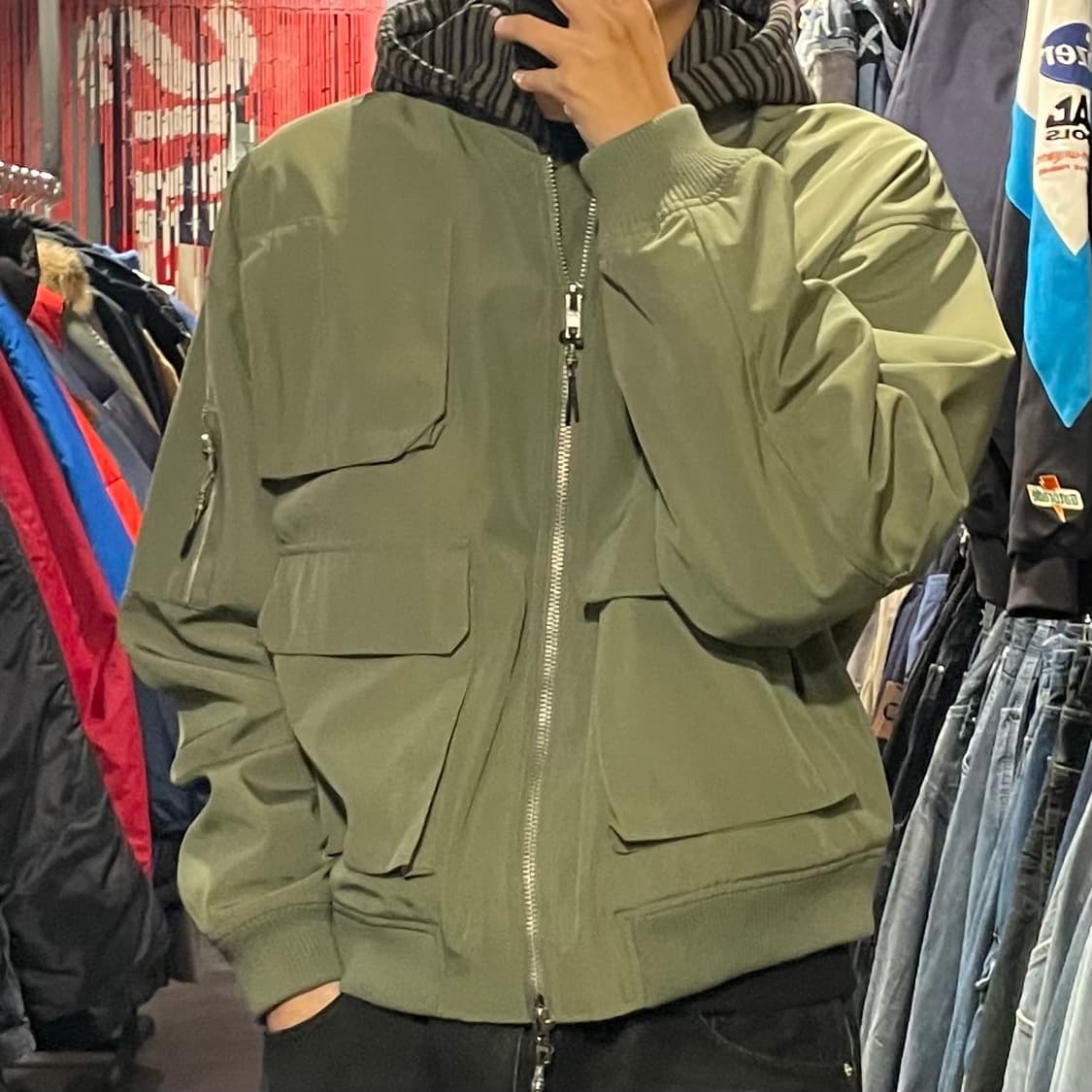 [IM] Burning 카키 자켓 상품이미지4