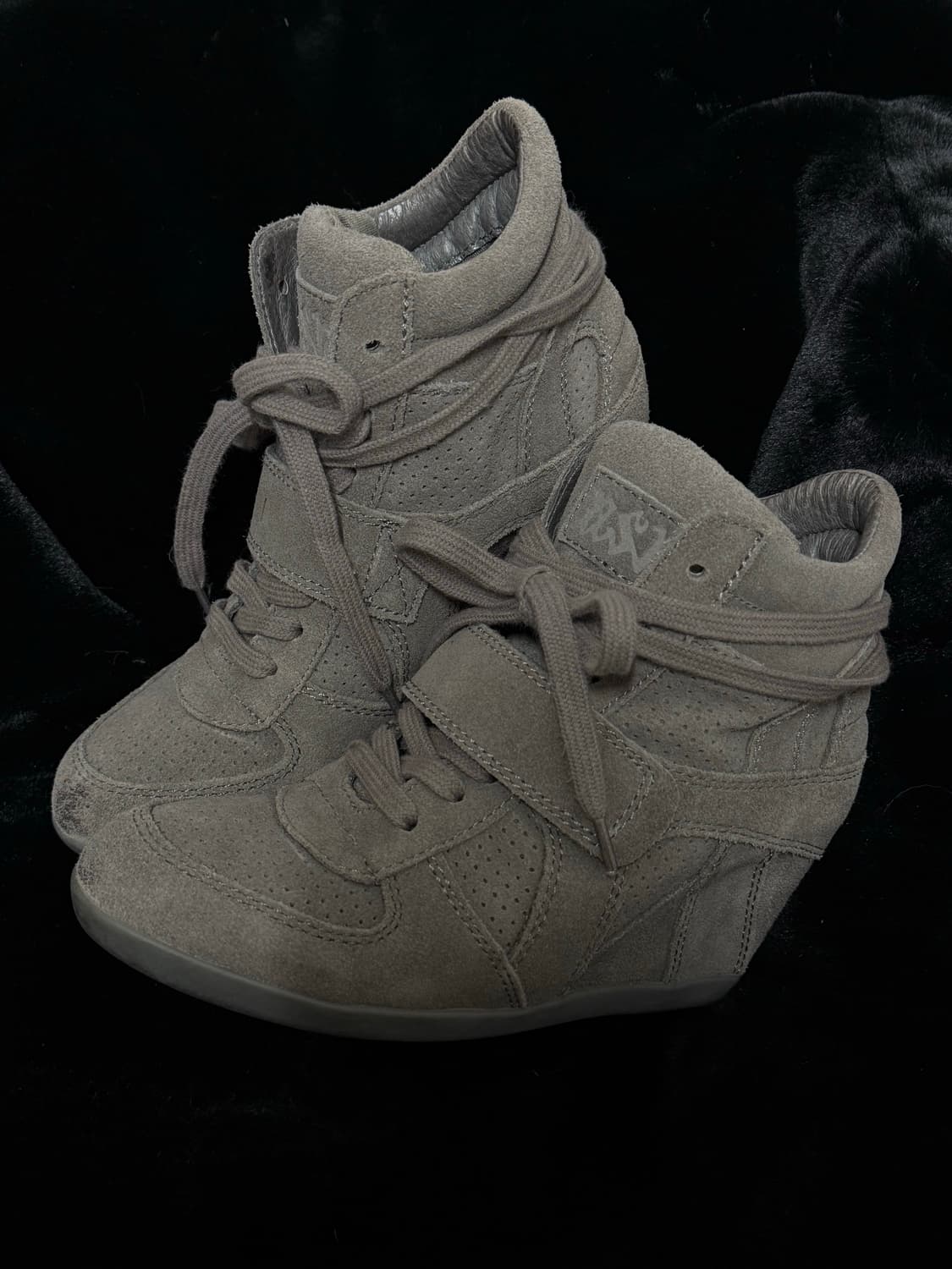 Ash 아쉬 보위 스웨이드 웨지힐 하이탑 스니커즈 카키그레이 36 상품이미지2