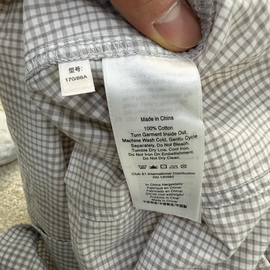 [S] DKNY 체크 긴팔 셔츠 1223T1 상품이미지4