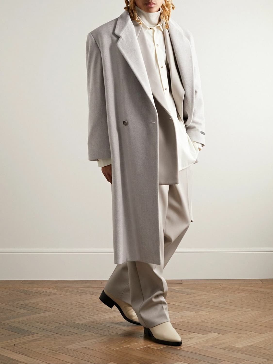 피어오브갓 이터널 컬렉션 더블브레스티드 울 오버코트 시멘트 헤더 상품이미지4