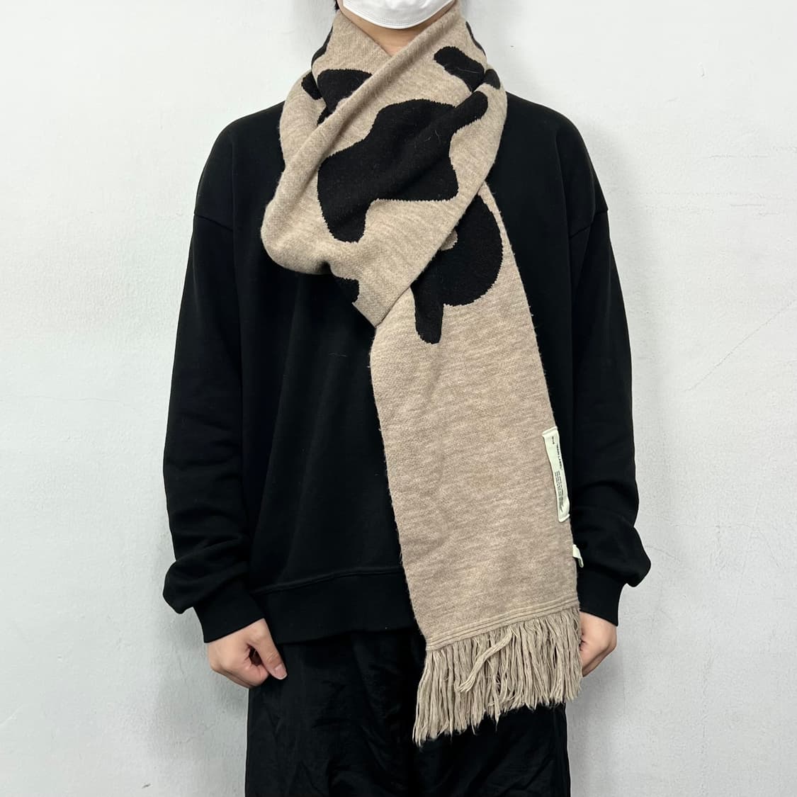 오프화이트 MIRROR 양면 로고 롱 머플러 상품이미지2